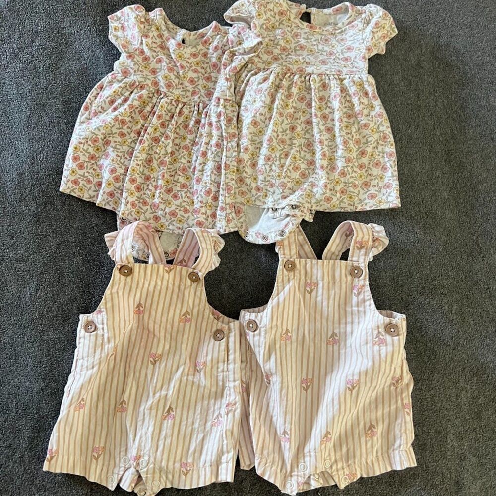 Newborn Twin Girl Lot of 28 Items